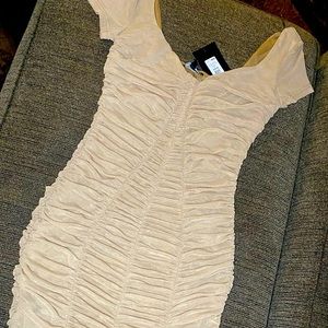 Fashion nova Medium Midi Dress Nude